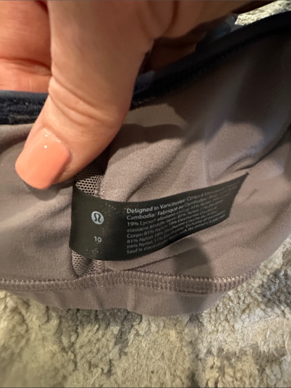 LULULEMON Align Crop Tank Top Diamond Dye Lunar Rock True Navy - Picture 7 of 9